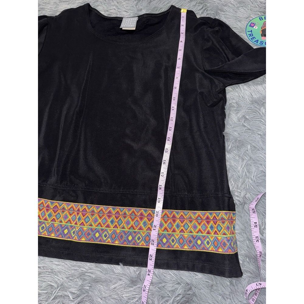 Rabbit Rabbit Rabbit Designs Womens Size‎ 14 Aztec Western Beaded Stretch Shirt - Picture 6 of 10
